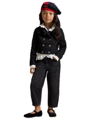 Polo Ralph Lauren Girls' 2T-6 Curved Tapered Denim Jeans