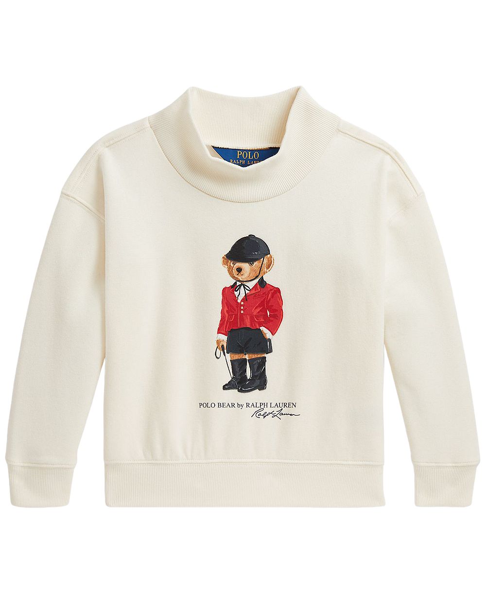 Polo Ralph Lauren Girls' 2T-6X Polo Bear Fleece Boxy Sweatshirt