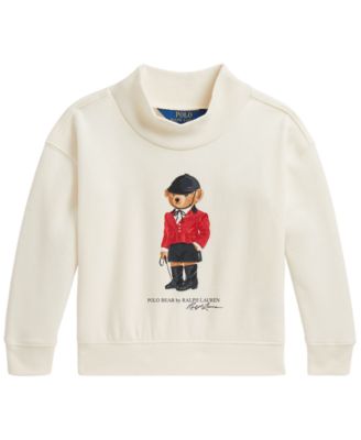 свитшот polo ralph laurens girls' 2t-6x polo bear fleece boxy sweatshirt