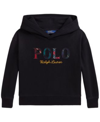 Polo Ralph Lauren Девочки 2T-6X логотип флисовая толстовка с капюшоном