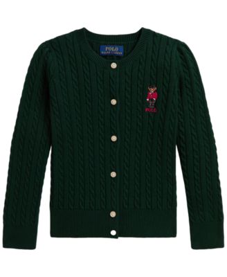 Polo Ralph Lauren Детский кардиган с мини-кабелем и медведем Polo, размеры 2T-6X