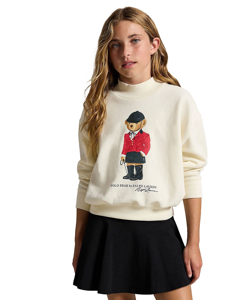 Детский флисовый свитшот Polo Bear Graphic Boxie с логотипом Polo Ralph Lauren для девочек 7-16 лет