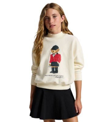 Детский флисовый свитшот Polo Bear Graphic Boxie с логотипом Polo Ralph Lauren для девочек 7-16 лет