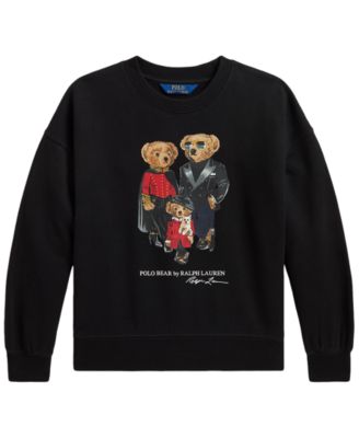 Polo Ralph Lauren Girls' 7-16 Polo Bear Family Graphic Sweatshirt