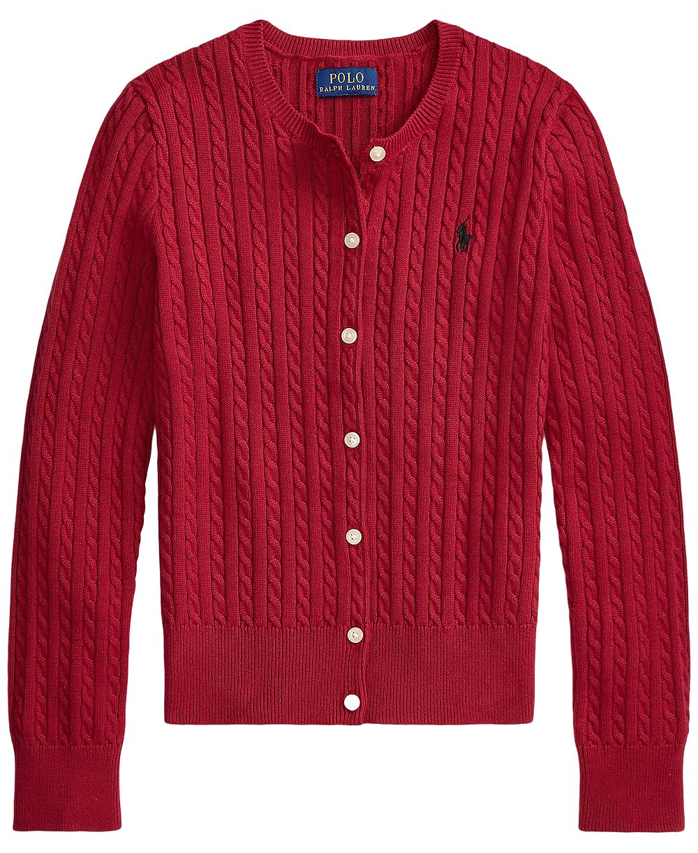 Polo Ralph Lauren Девочкам 7-16 хлопковый кардиган Mini-Cable