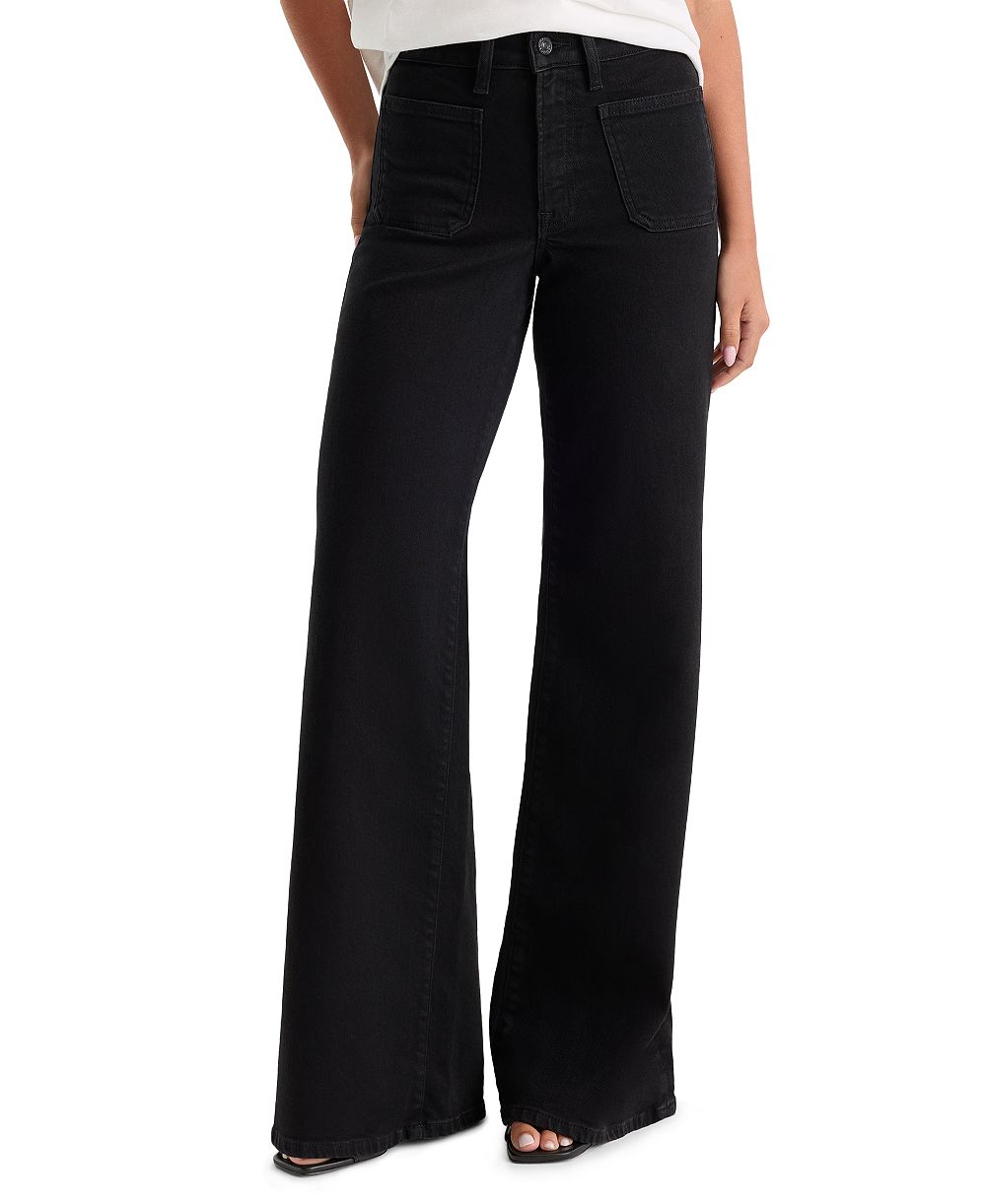 Good American Women's Good Waist High-Rise Wide Palazzo Jeans