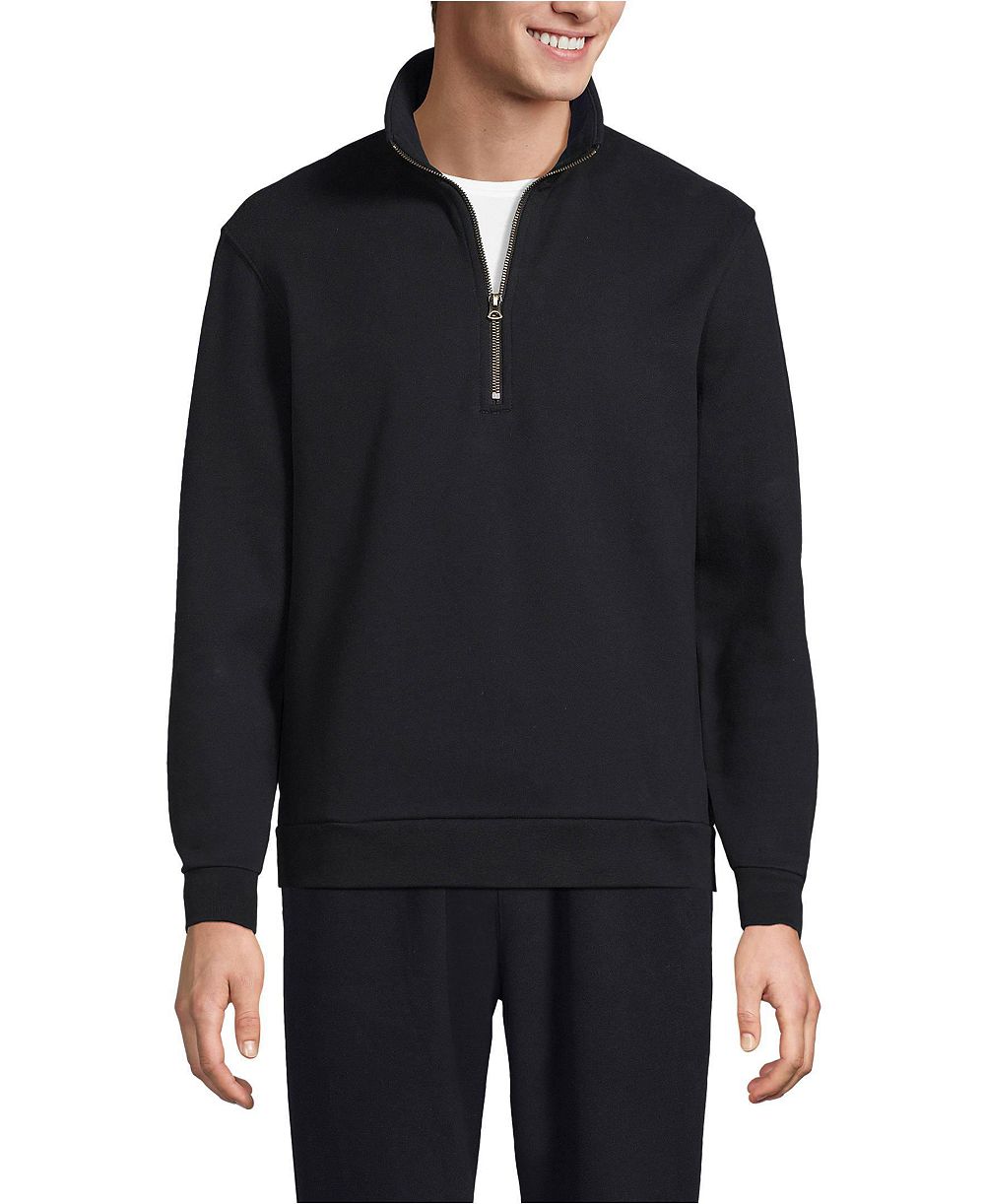 Lands' End Men's Long Sleeve Serious Sweats Quarter Zip Sweatshirt