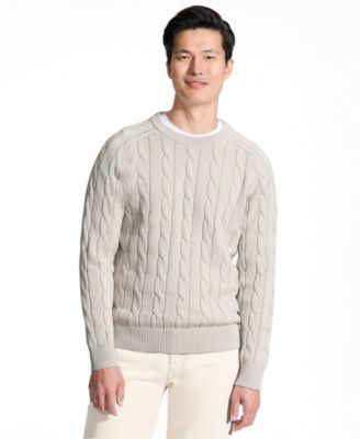 Мужской вязаный свитер Lands' End Long Sleeve Drifter Cable Crewneck