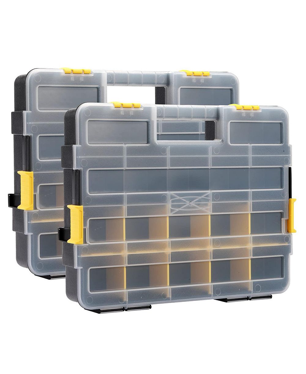 XDOVET Toolbox Organizer Set Removable Dividers Small Parts Storage 2 Pack