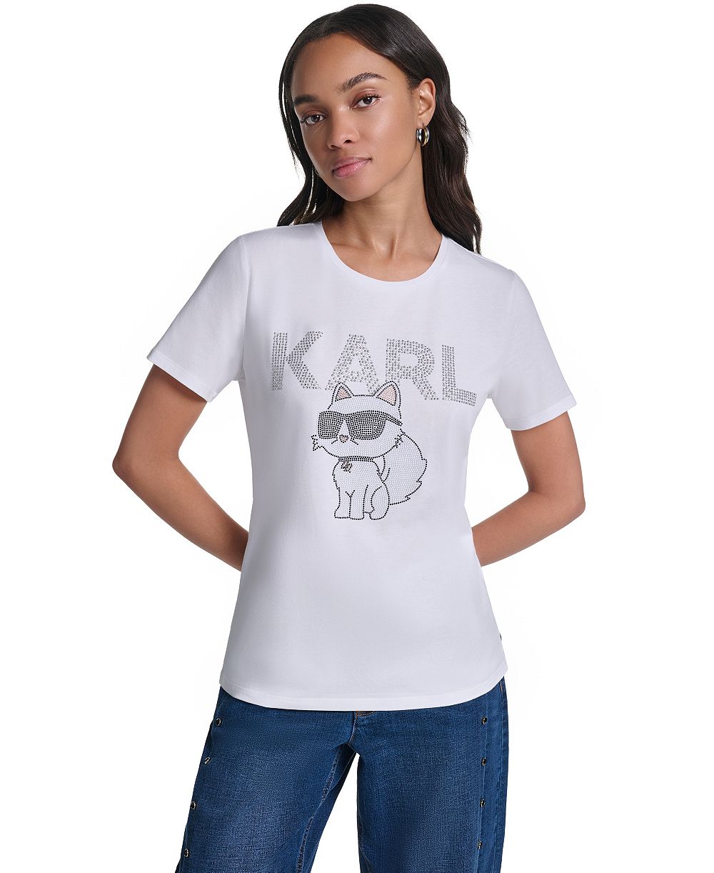 KARL LAGERFELD PARIS женская футболка с логотипом Cool Choupette
