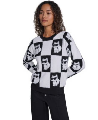Женский свитер KARL LAGERFELD PARIS Choupette в клетку