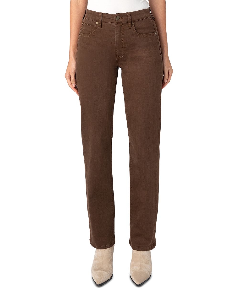 Джинсы Liverpool Los Angeles Petite Kennedy Comfort Waist Mid-Rise Straight-Leg