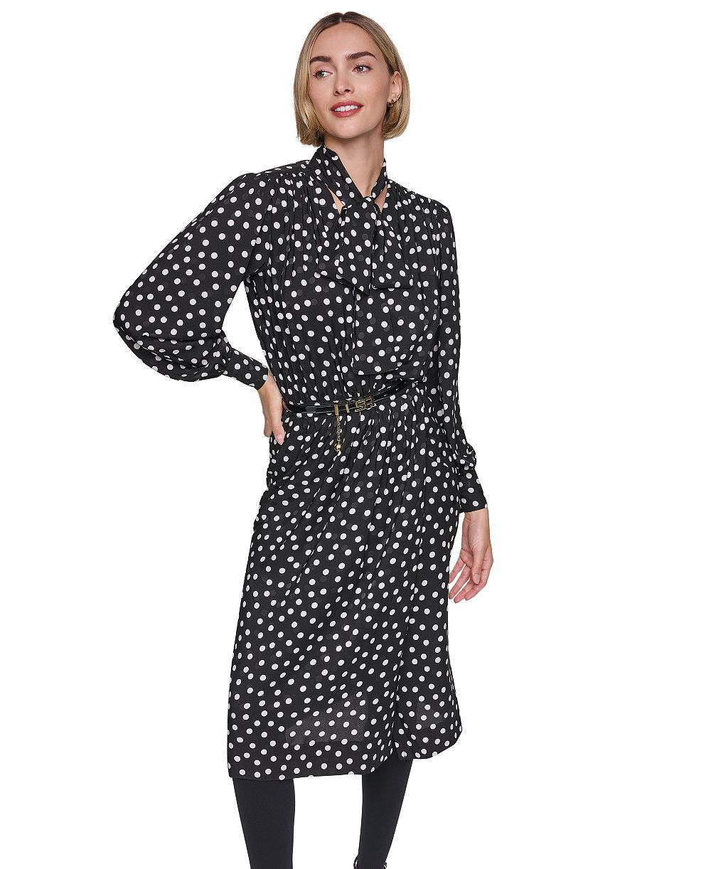 Платье Sonia Rykiel Women's V-Neck Long-Sleeve Bow Wrap
