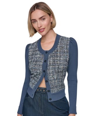 Sonia Rykiel Women's Crewneck Six-Button-Front Ribbed Jacket