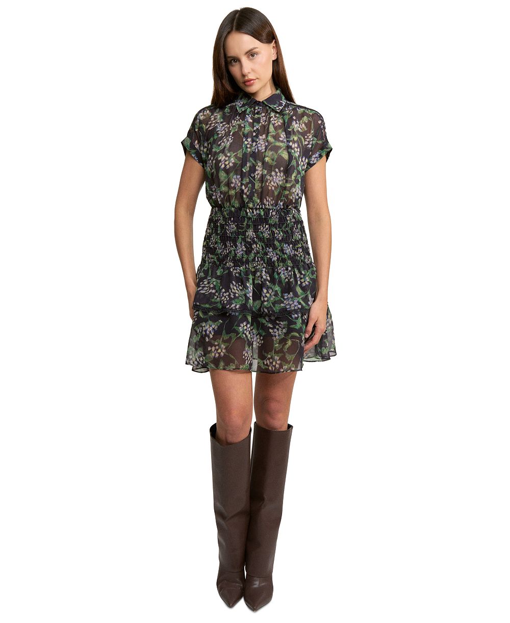 Женское мини-платье En Saison Lindsey Collared Button-Front