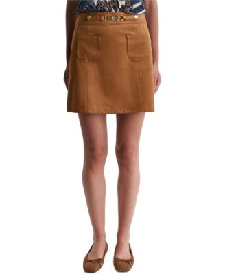 Женская мини-юбка BCBG A-Line с накладными карманами