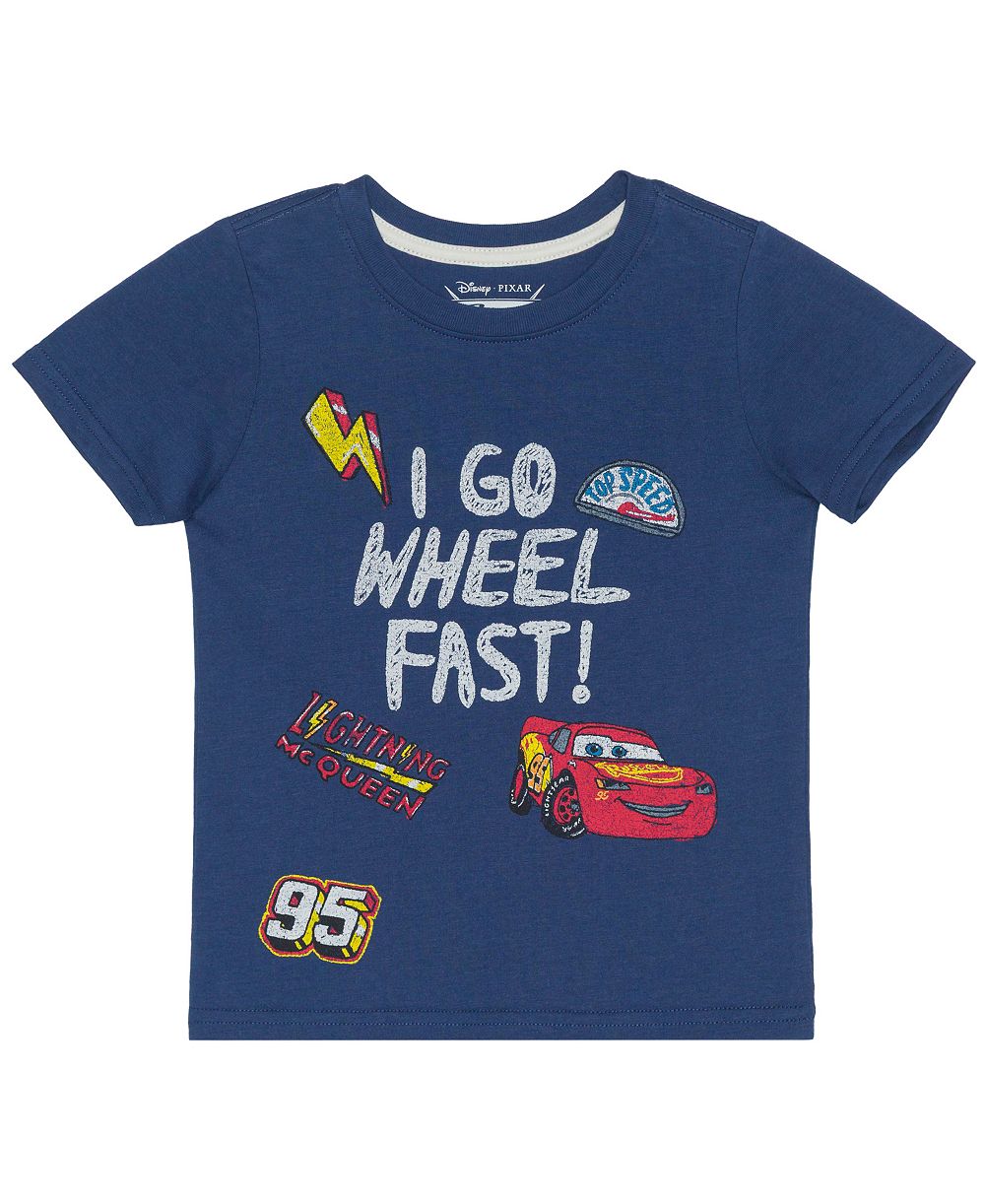 Детская футболка Epic Threads с коротким рукавом и графикой "I Go Wheel" для мальчиков 12M-5T