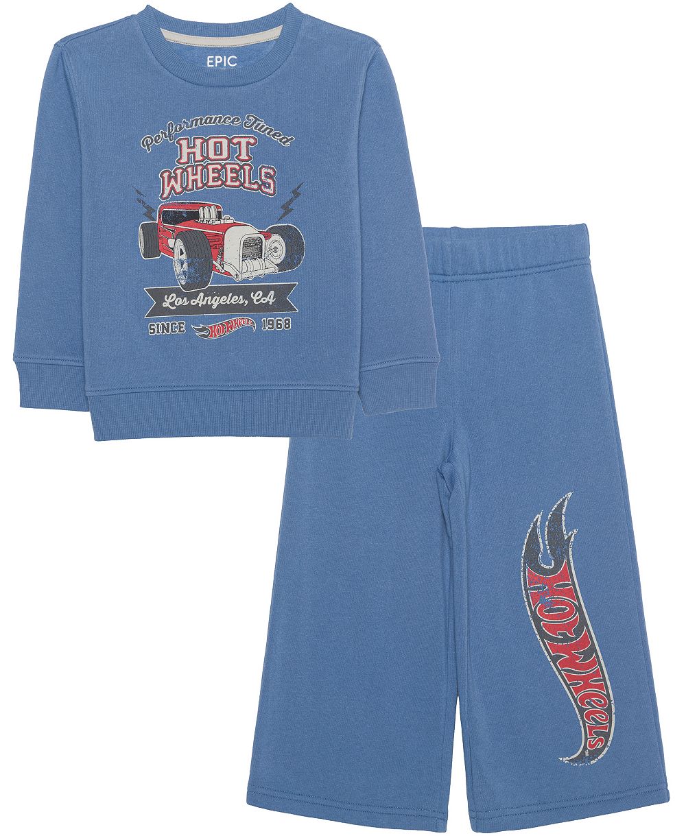 Epic Threads Малыши мальчики 2T-5T Hot Wheels графический свитшот с круглым вырезом и брюки, 2 предмета, эксклюзив Macy's