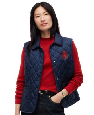 Женский стеганый жилет Tommy Hilfiger с клубным воротником