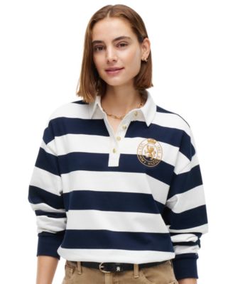 Женский свитшот Tommy Hilfiger в стиле регби с длинным рукавом