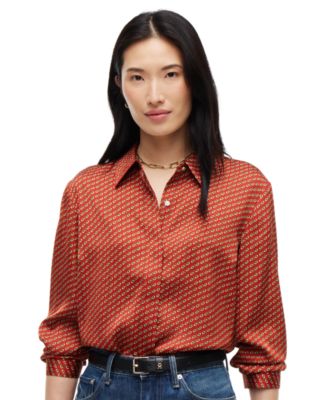 Tommy Hilfiger женская блуза с длинным рукавом и цветочным принтом