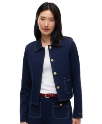 Tommy Hilfiger женская куртка с отделкой строчкой из ткани понте
