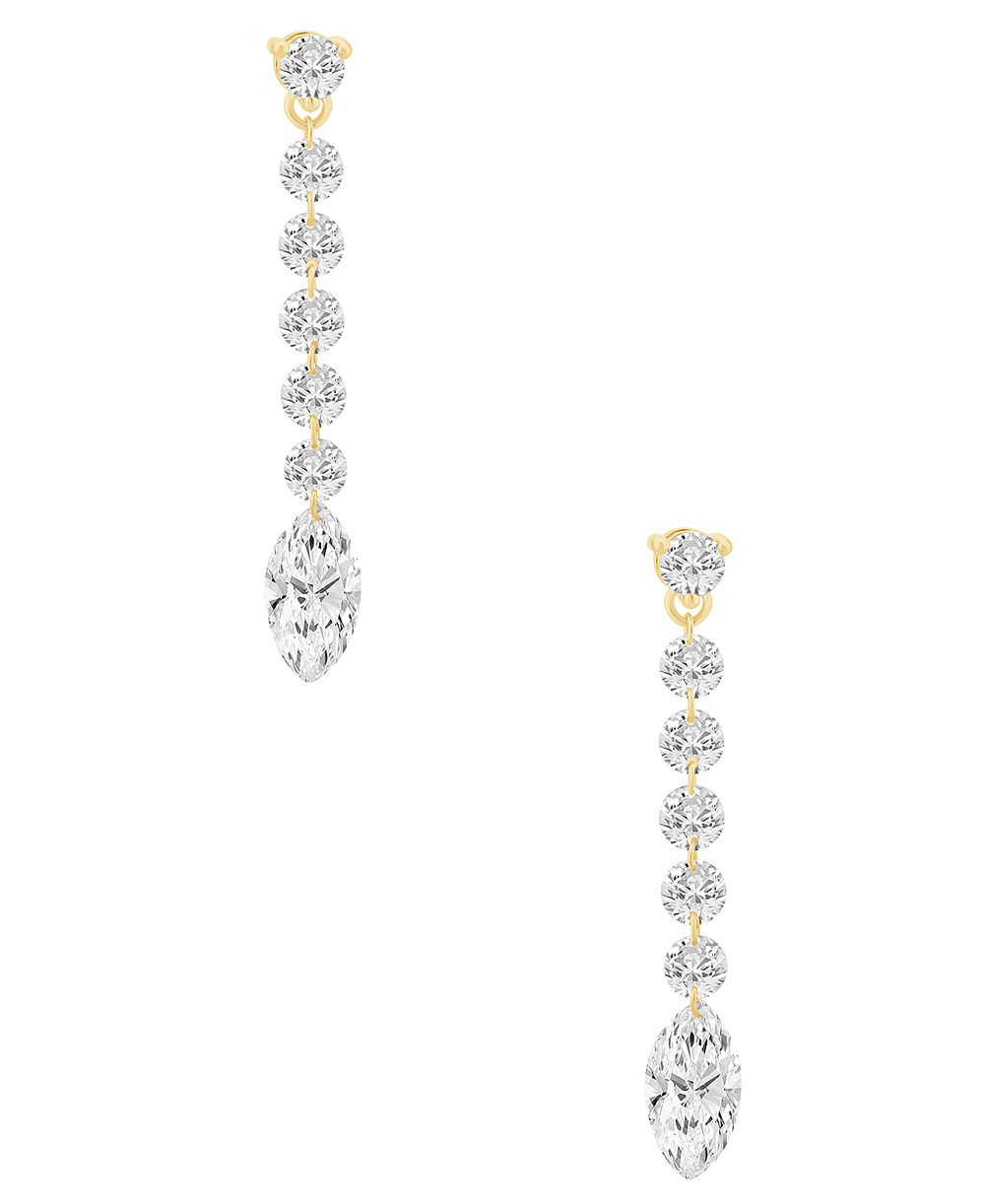 Macy's Lab-Grown Diamond Drop Earrings (2 ct. t.w.) in 14k Yellow Gold