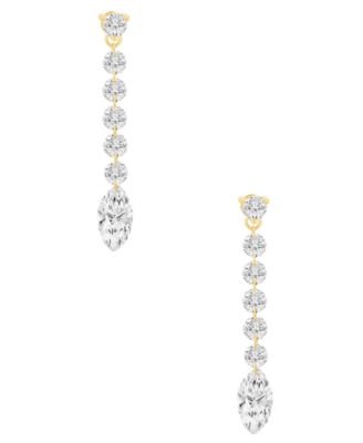 Macy's серьги с натуральными бриллиантами 2 ct. t.w. в золоте 14k Yellow Gold