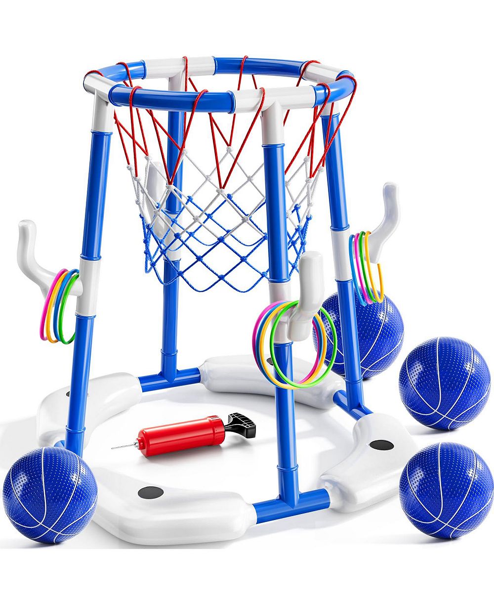 Игровой набор GNUADZ 2-in-1 баскетбольное кольцо для бассейна с мячом