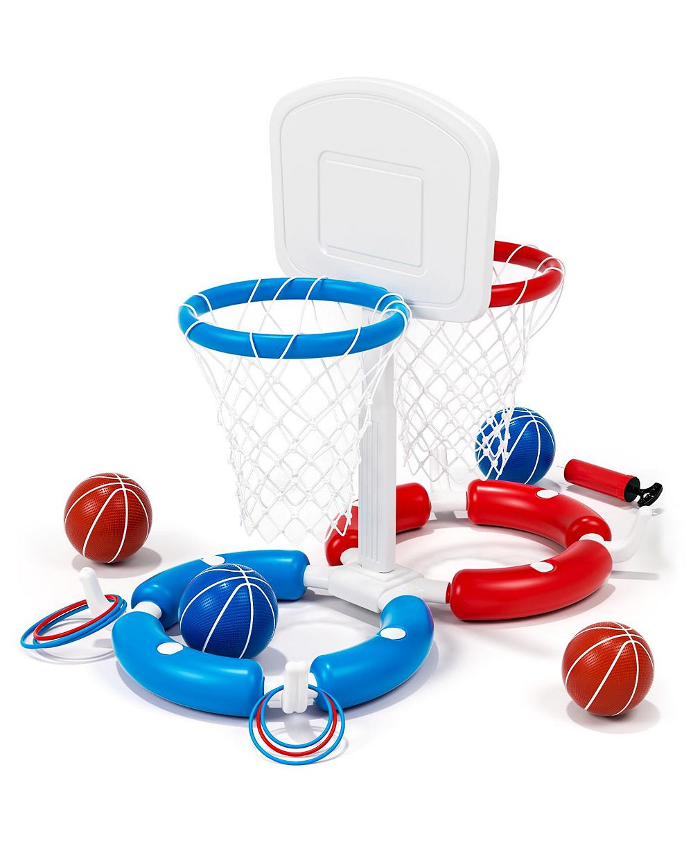 Игровой набор GNUADZ 2-in-1 Pool Basketball Hoop Ring Toss Floating
