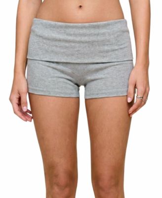 Женские велосипедки Edikted Audrea Ribbed Foldover Biker Shorts