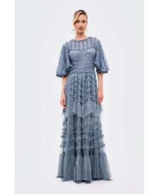 Женское платье макси BEAUUT Flutter Ruffle
