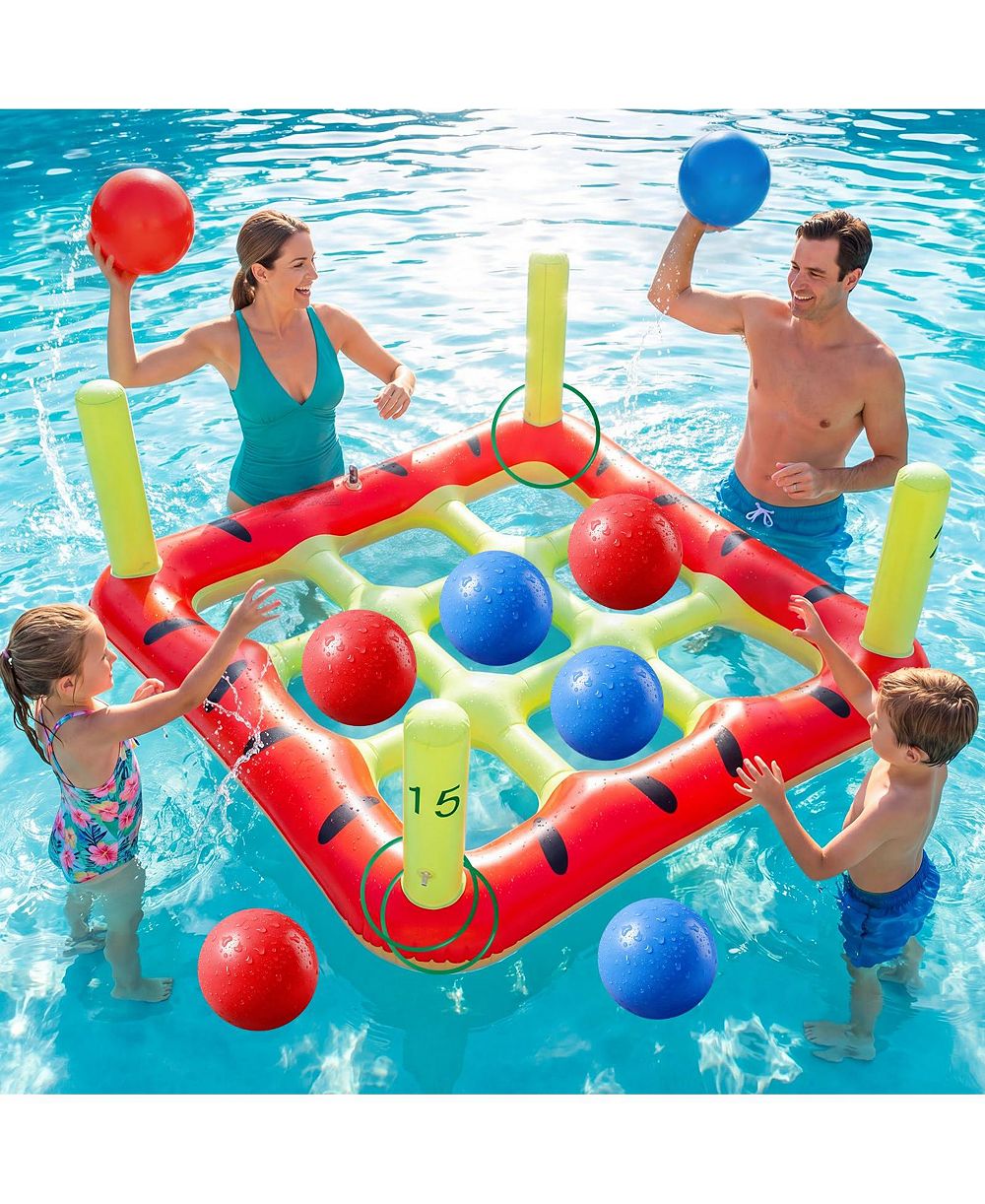 GNUADZ набор игр 2 в 1 надувной Tic Tac Toe и Ring Toss