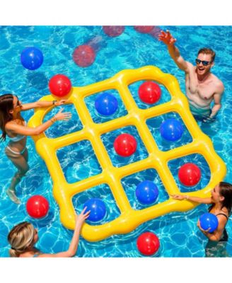 GNUADZ Гигантская надувная игра Tic Tac Toe для бассейна с 10 шарами
