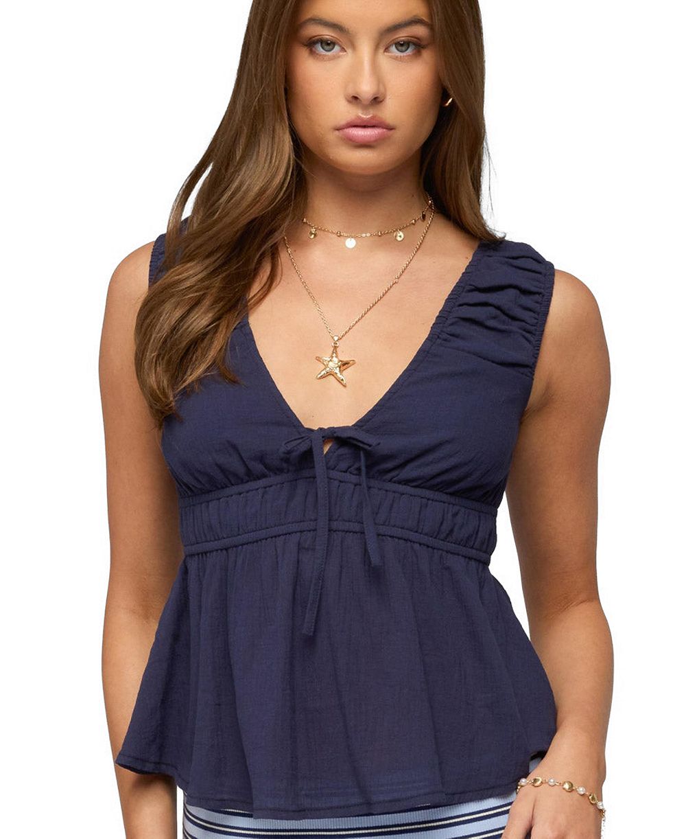 Edikted Женский топ Bertha V Neck Babydoll