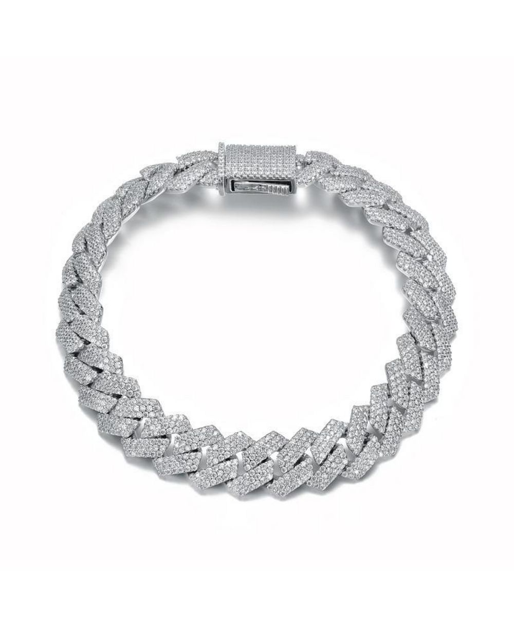 Женский браслет Rachel Glauber White Gold Plated Chic CZ Pave Chain