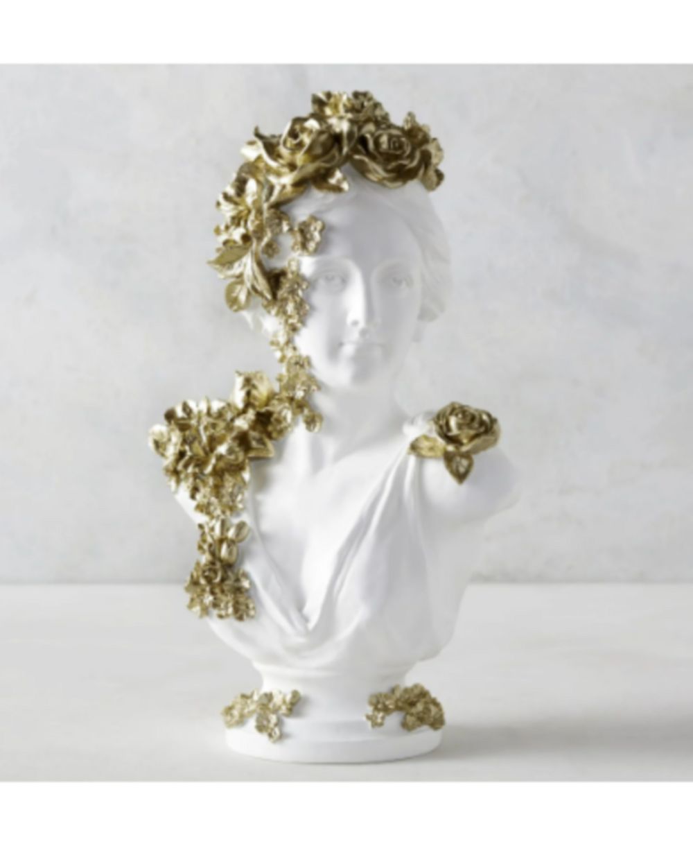 Золотая цветочная бюст-скульптура Z Gallerie