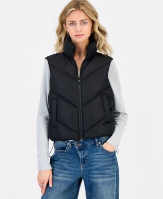 Madden Girl Juniors' Mitered-Quilted Puffer Vest