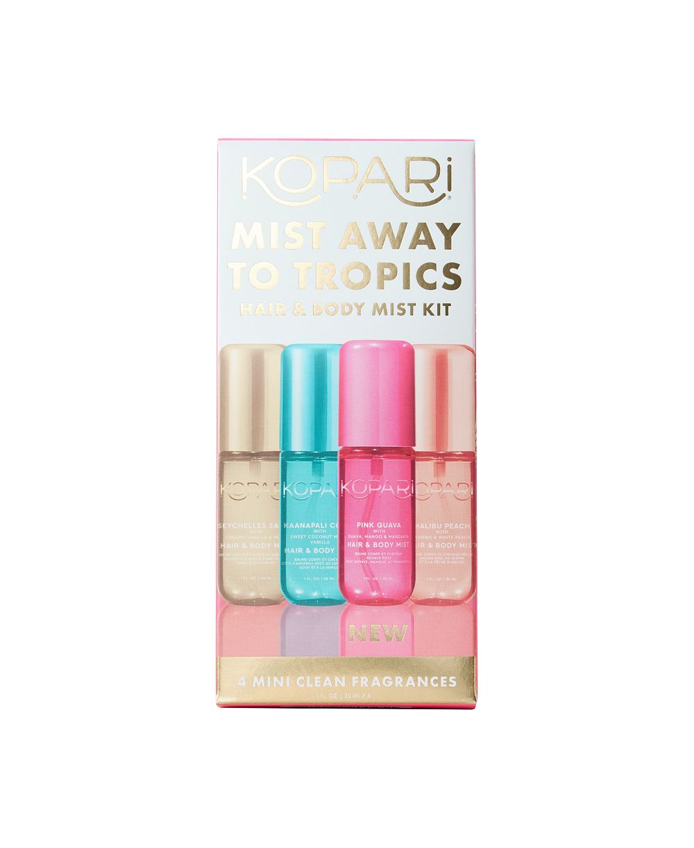 Kopari Beauty 4-Piece Mist Away To Tropics Hair & Body Mist Kit