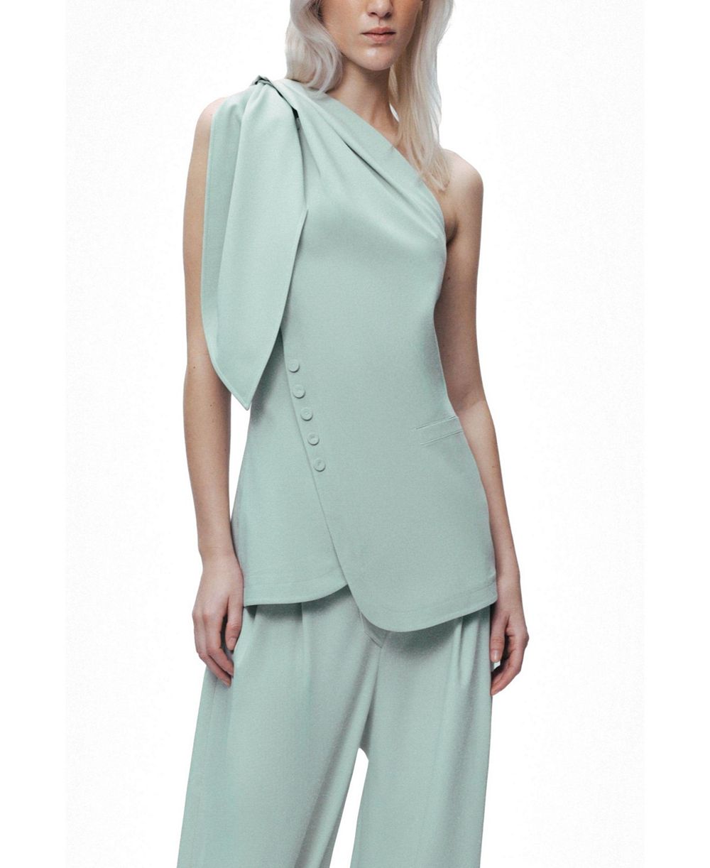NOCTURNE Women's Shoulder-Tie Blouse