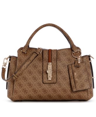 GUESS Yvonne Logo Girlfriend Medium Satchel Handbag