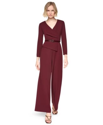 Женский комбинезон DKNY Peplum V-Neck Wide-Leg