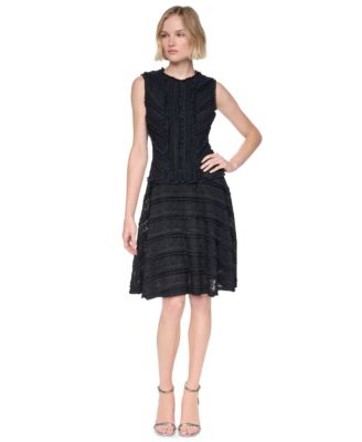 Женское платье DKNY JWLNK Ruffle Hem Fit-and-Flare Lace Dress