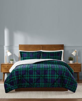 Truly Soft Cuddle Warmth Tartan Plaid 3-Piece Comforter Set, King