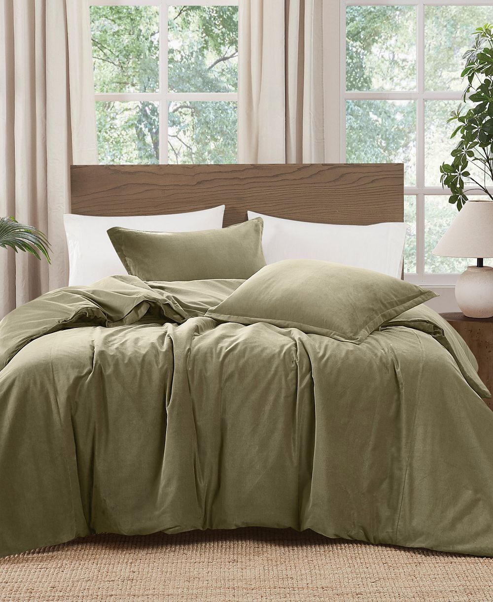 Комплект из 3 предметов пододеяльник Brooklyn Loom Matte Cotton Velvet, Full/Queen