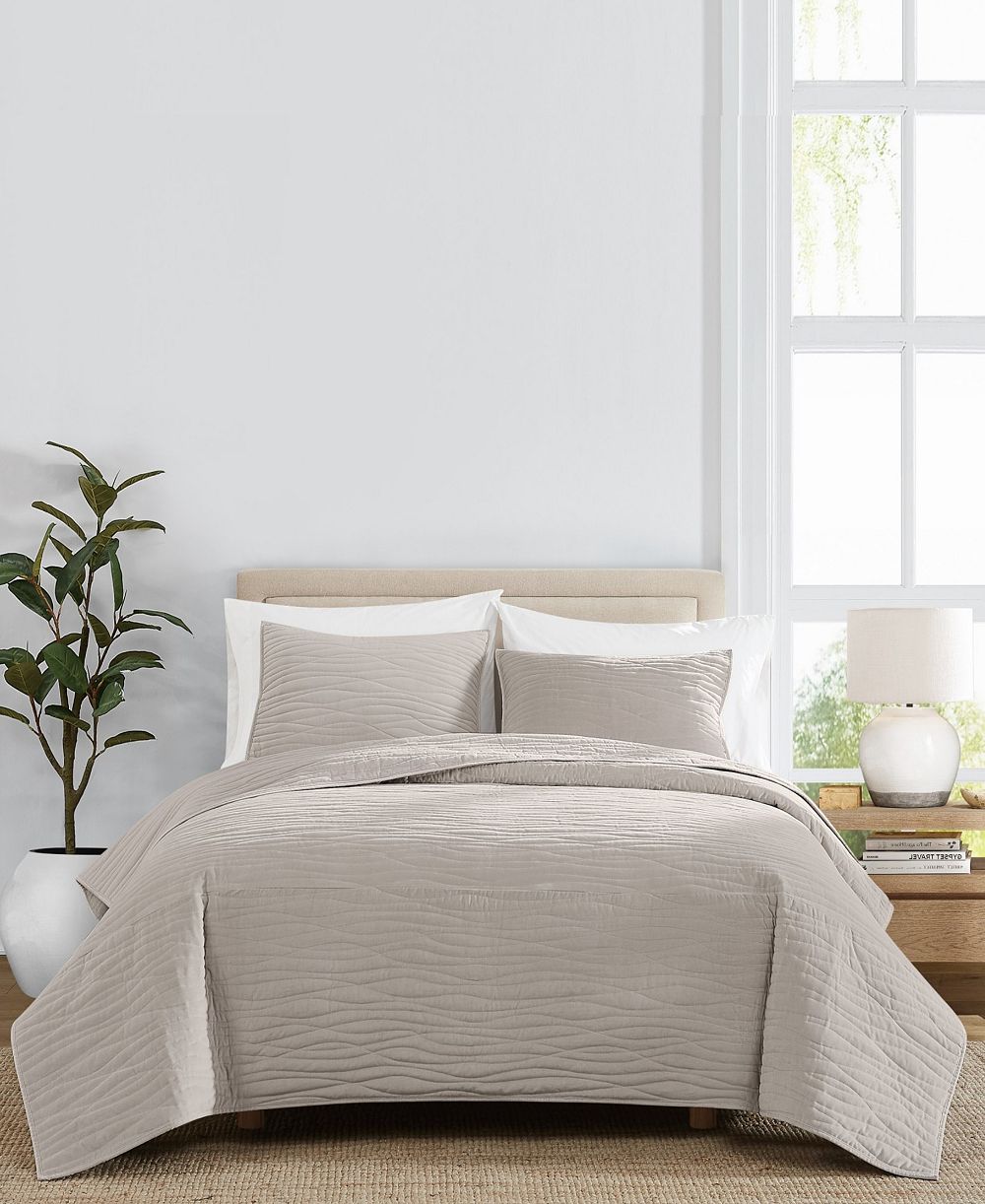 Комплект из 3 покрывал Royal Velvet Wavy Cotton Matte Velvet, Full/Queen