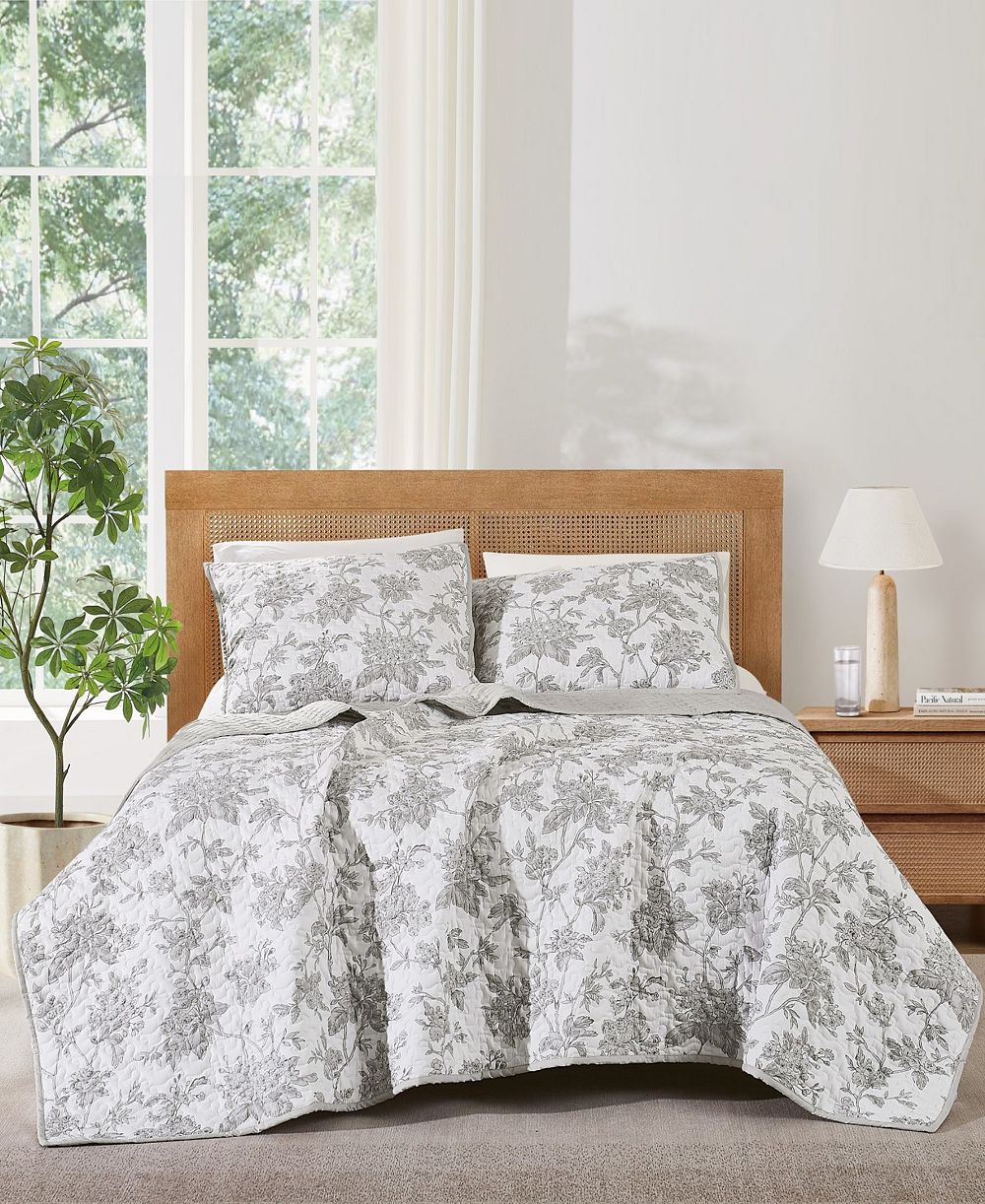 Brooklyn Loom комплект из 2 предметов, стеганое покрывало Mila Floral, Twin/Twin XL