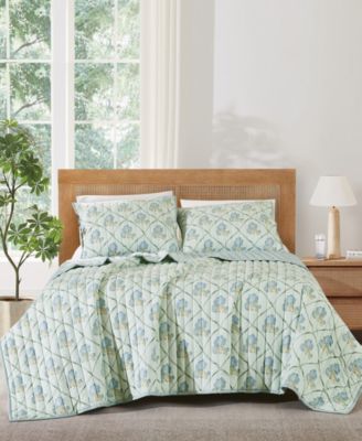 Brooklyn Loom Olivia Floral 3-Piece Quilt Set, Full/Queen