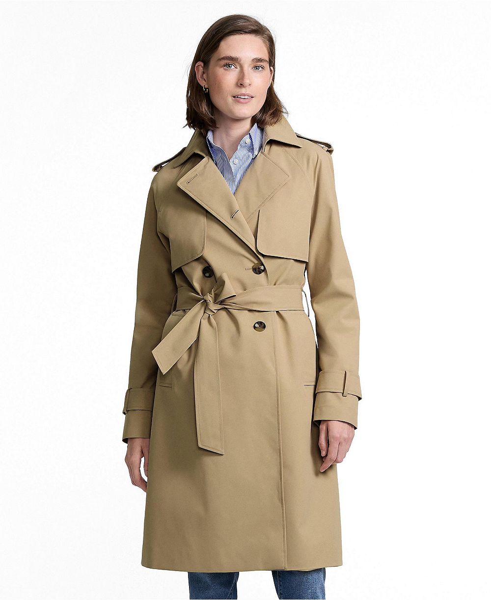 Lands' End Women's Squall Waterproof Modern Trench Raincoat