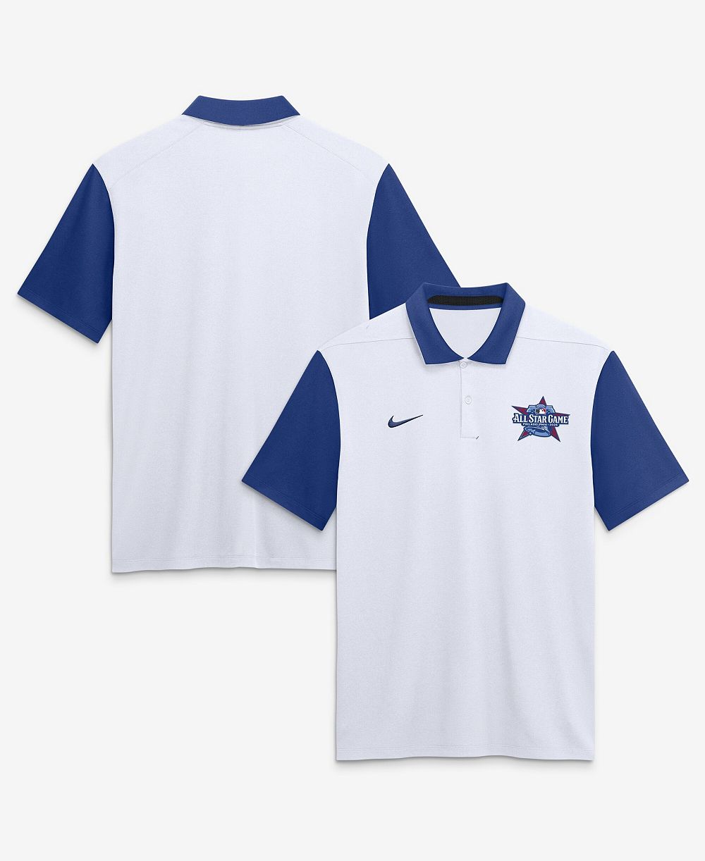 Nike Men's White/Royal 2026 MLB All-Star Game Authentic Collection Vapor Dri-FIT Polo Shirt